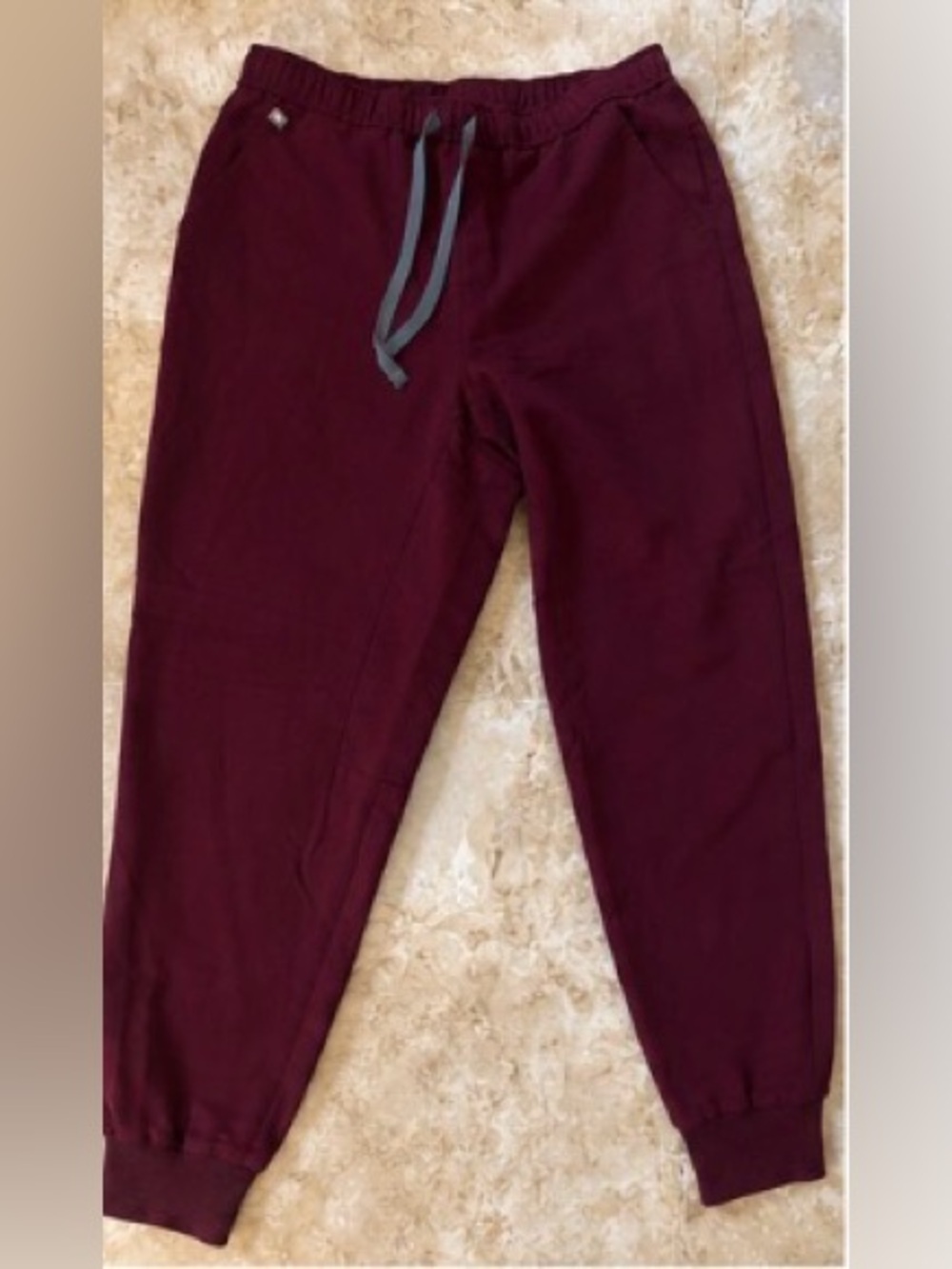 FIGS Zanesen Jogger Scrub Pants Burgundy Size Large L